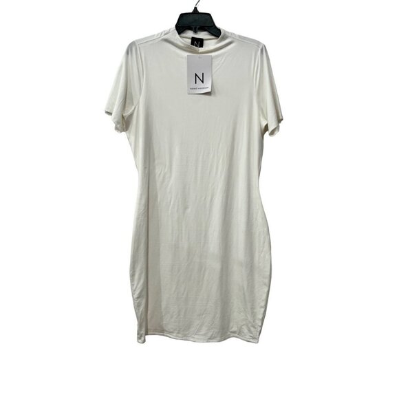N BY NAKED WARDROBE Dresses & Skirts - New N BY NAKED WARDROBE Size 2x Bare Body-Con Minidress White